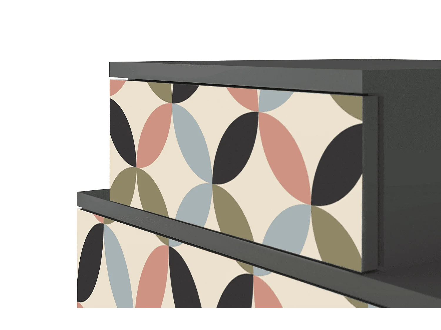 Table de nuit - 58х58х41 cm - NS1 - Butterfly Effect, Anthracite