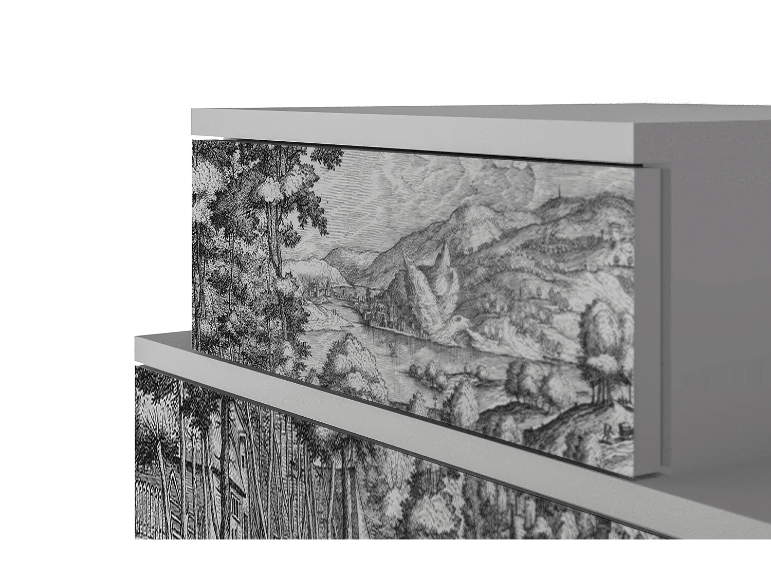 Table de nuit - 58х58х41 cm - NS1 - Rusticorum, Gris