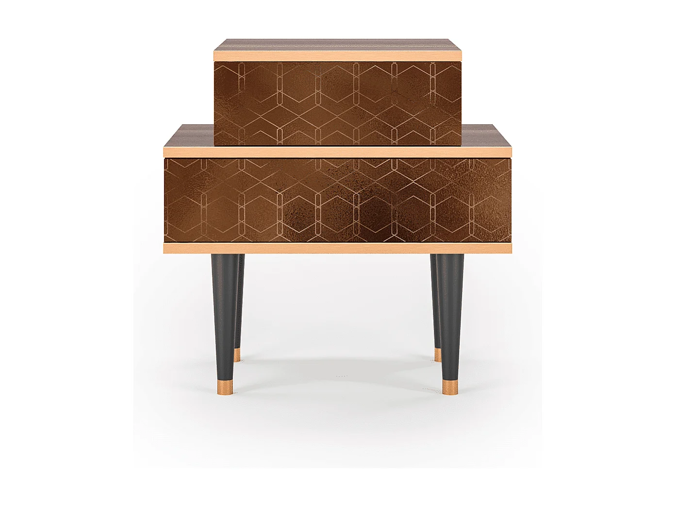 Stolik nocny - 58х58х41 cm - NS1 - Chocolate Bar, Orzech