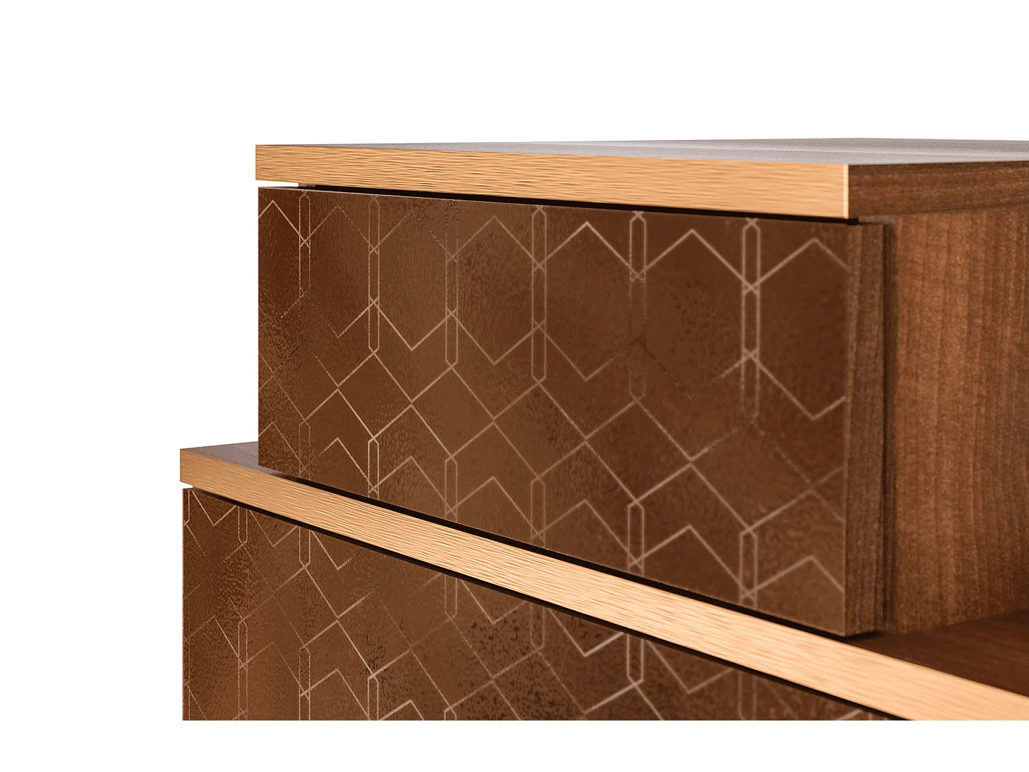 Nachttisch - 58х58х41 cm - NS1 - Chocolate Bar, Walnuss