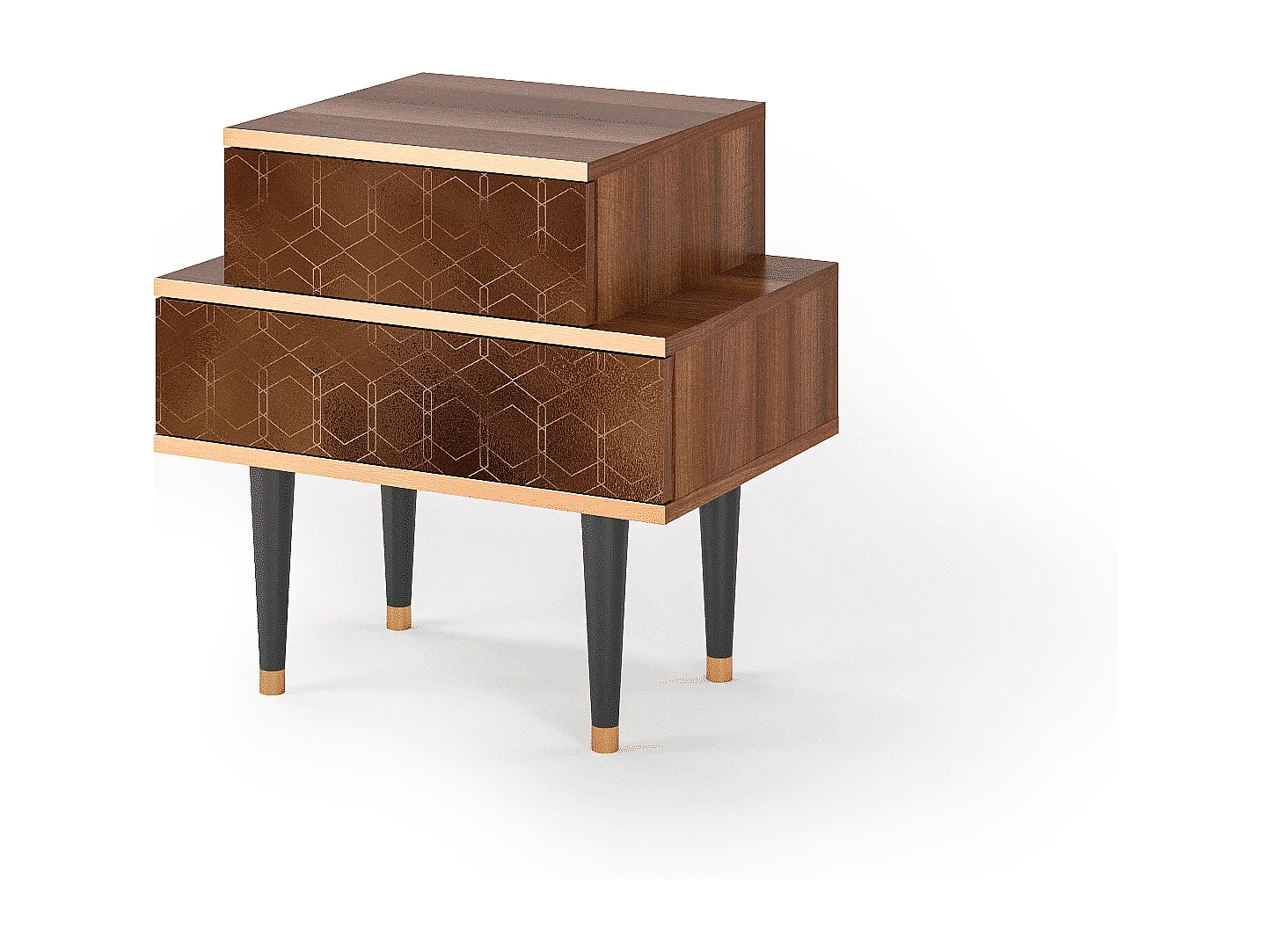 Nachttisch - 58х58х41 cm - NS1 - Chocolate Bar, Walnuss