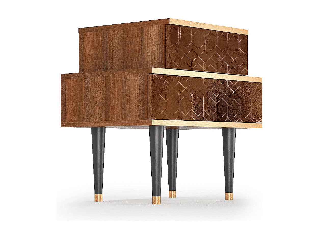 Nachttisch - 58х58х41 cm - NS1 - Chocolate Bar, Walnuss