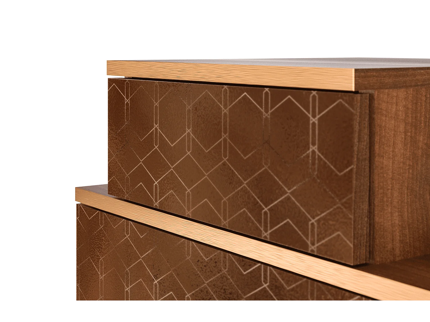 Nachttisch - 58х58х41 cm - NS1 - Chocolate Bar, Walnuss