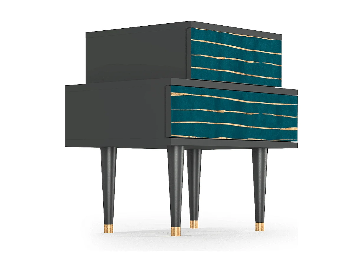 Stolik nocny - 58х58х41 cm - NS1 - Ocean Drive, Antracyt