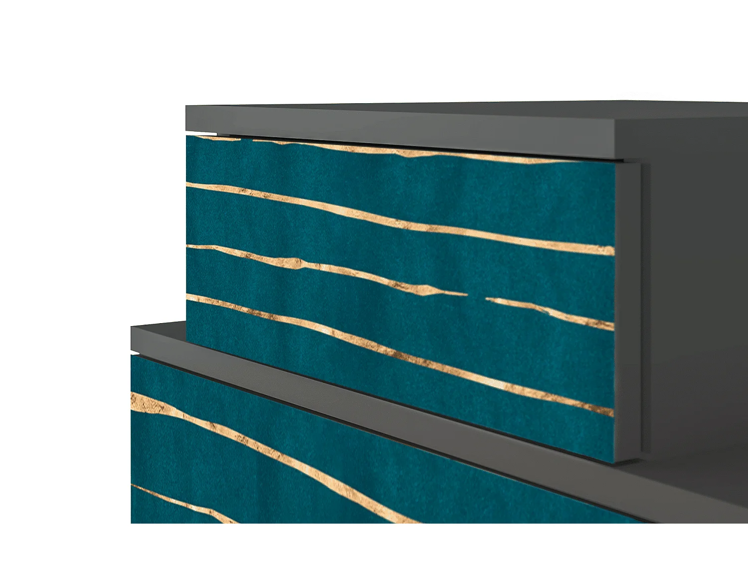 Table de nuit - 58х58х41 cm - NS1 - Ocean Drive, Anthracite