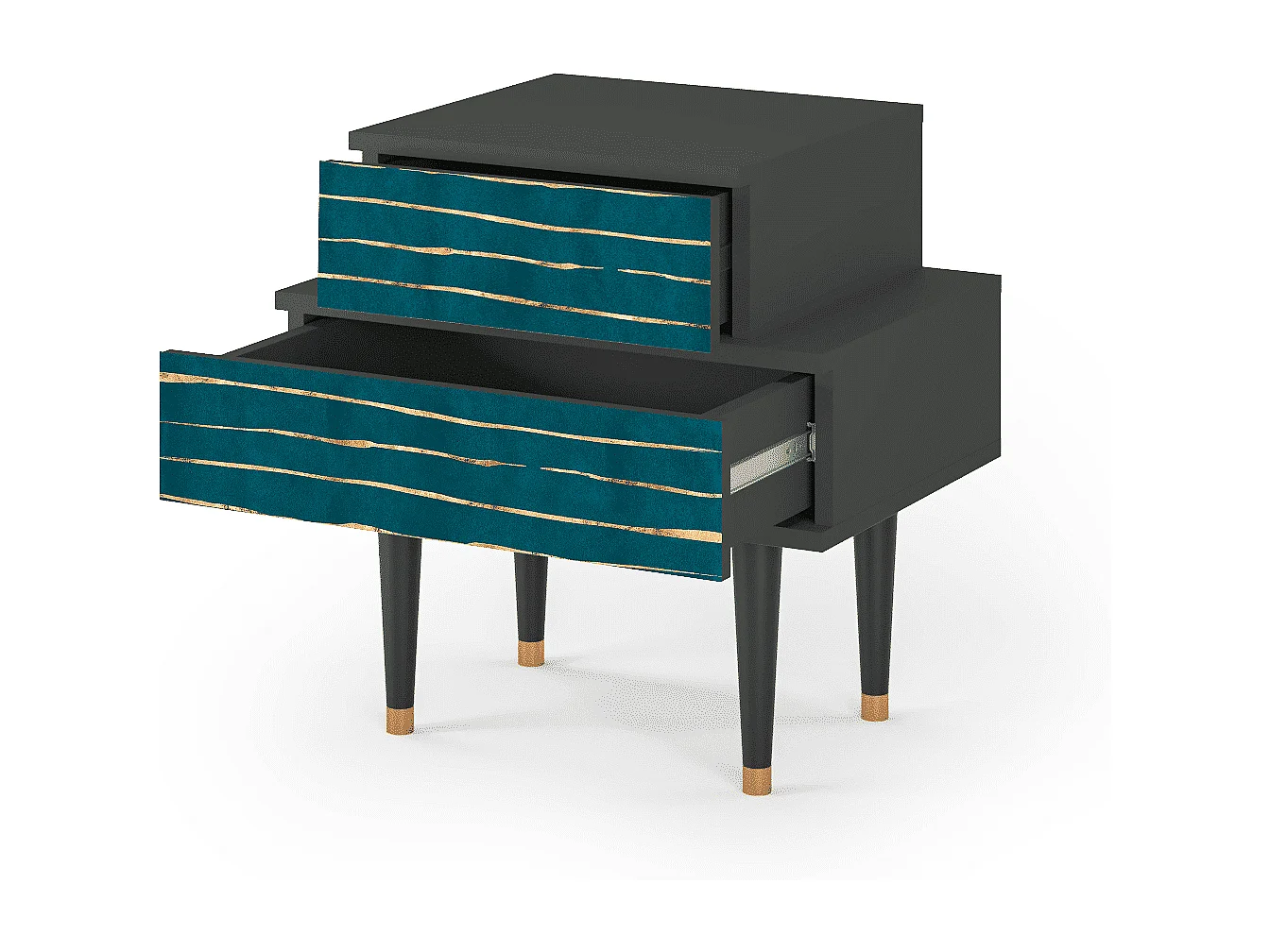 Table de nuit - 58х58х41 cm - NS1 - Ocean Drive, Anthracite