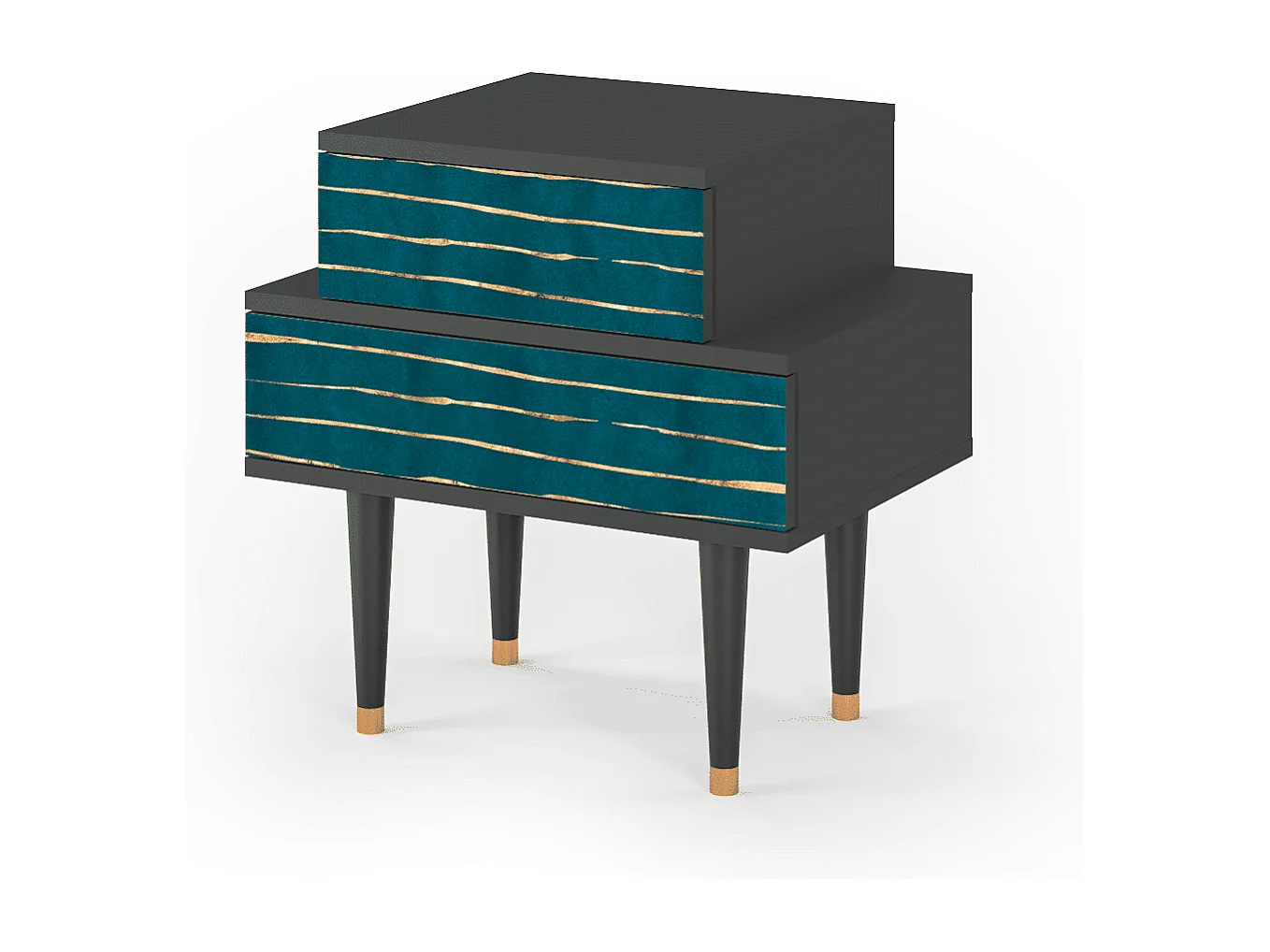 Table de nuit - 58х58х41 cm - NS1 - Ocean Drive, Anthracite