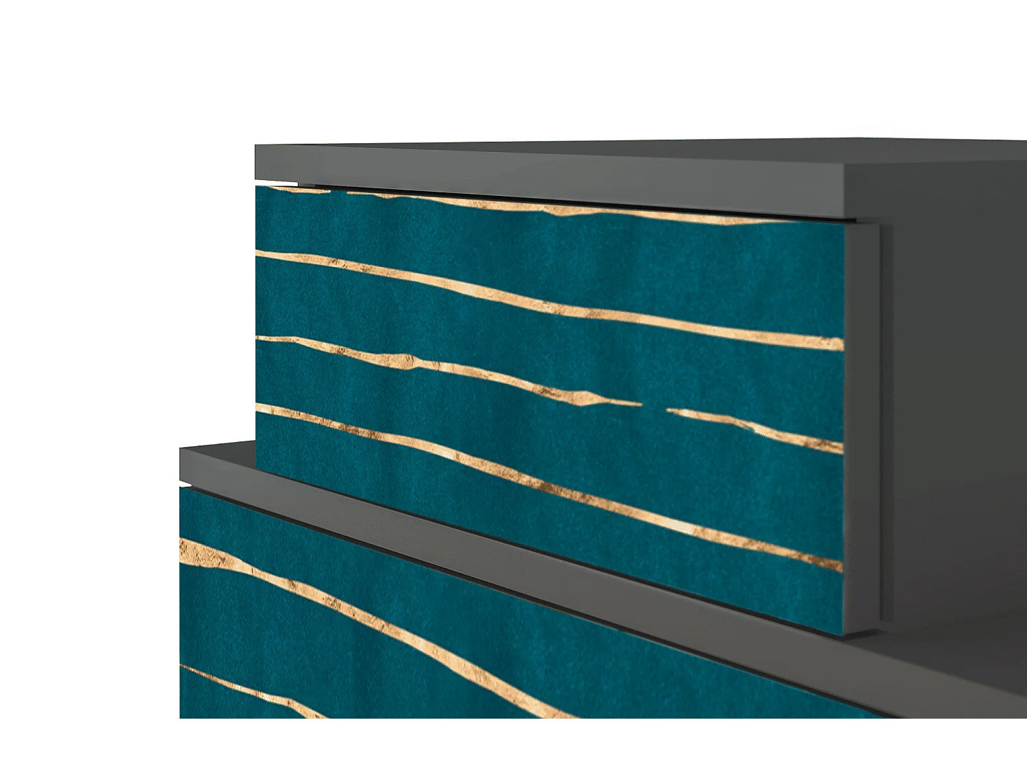 Table de nuit - 58х58х41 cm - NS1 - Ocean Drive, Anthracite