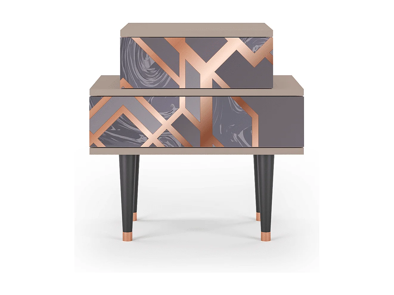 Nachtkastje - 58х58х41 cm - NS1 - Taupe Anatomy, Latte