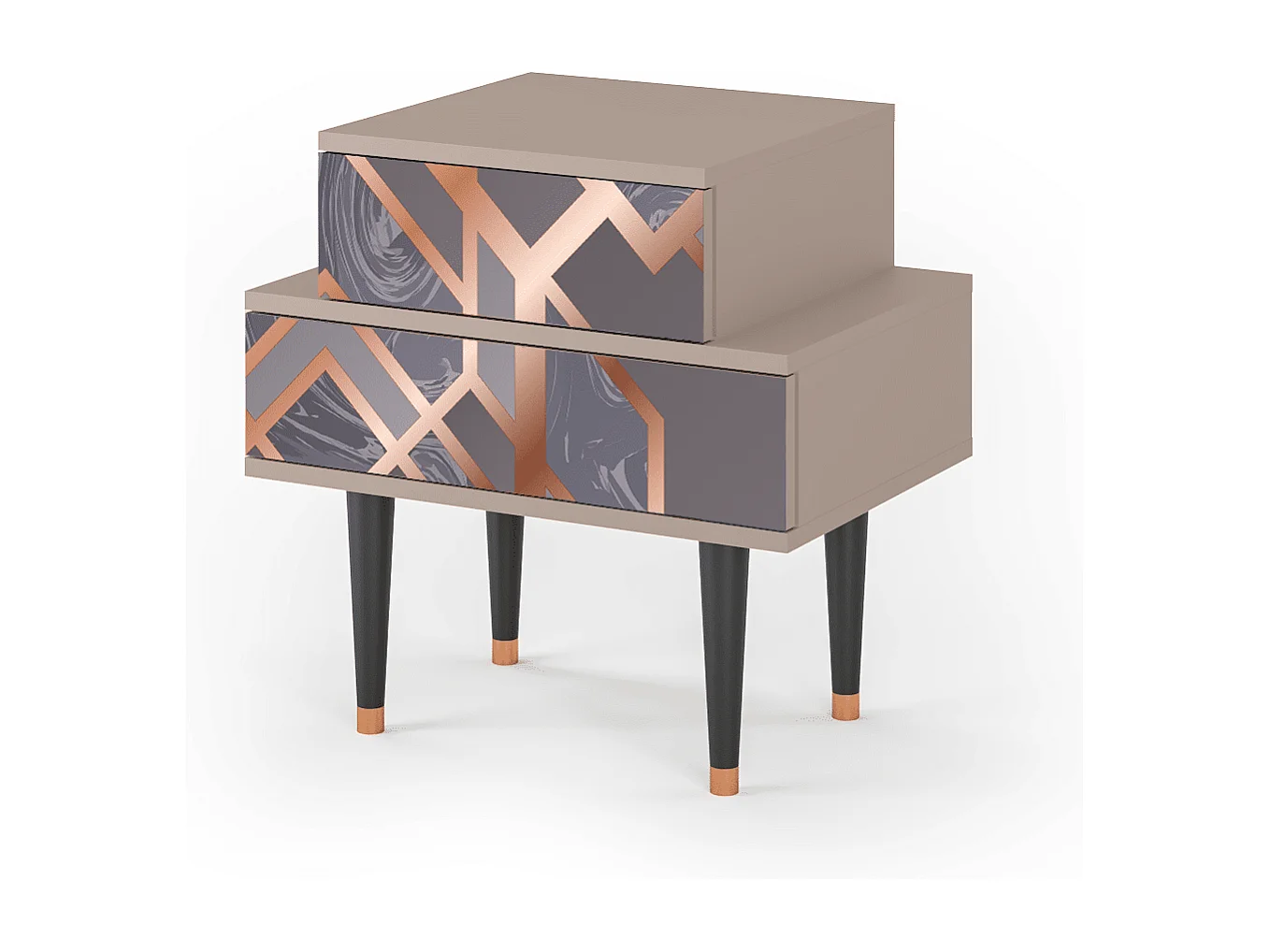 Nachtkastje - 58х58х41 cm - NS1 - Taupe Anatomy, Latte