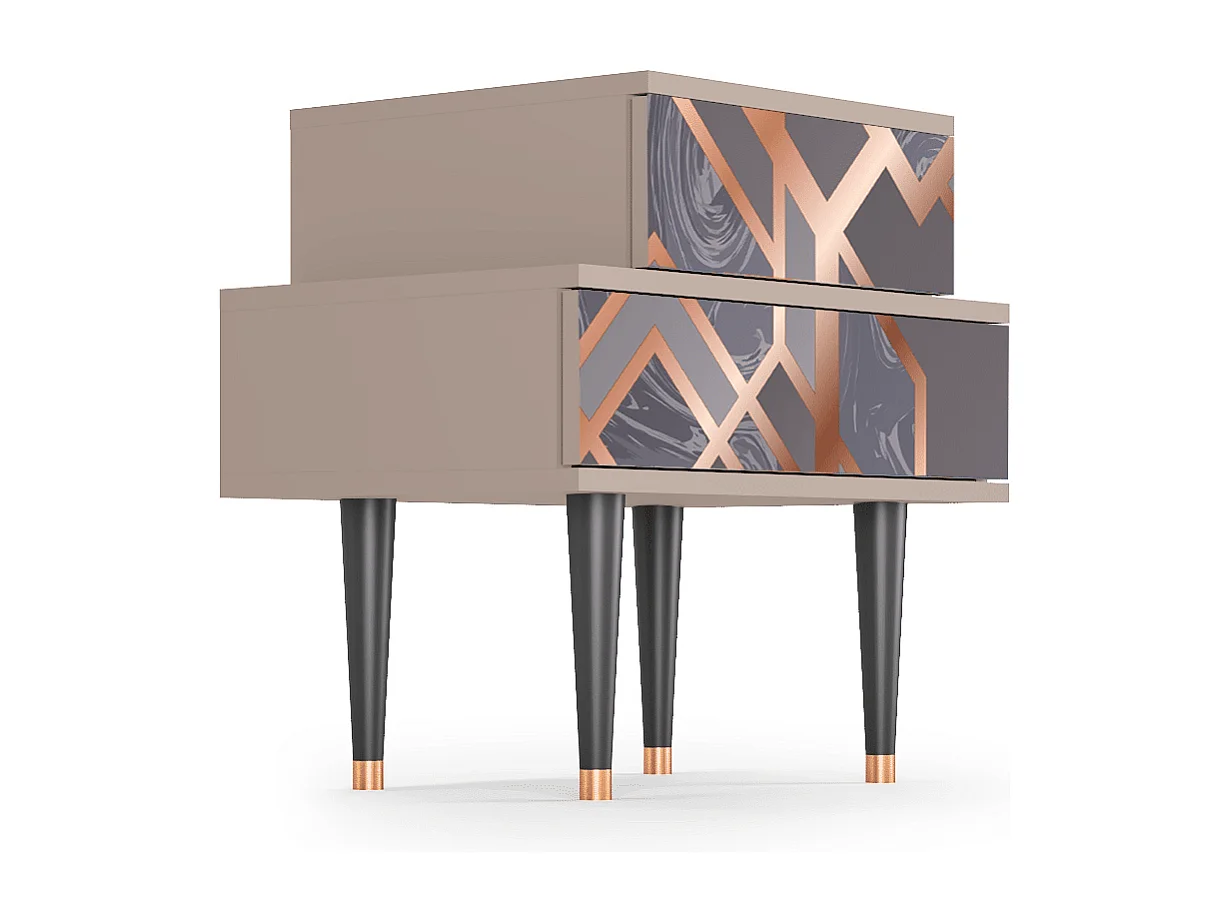 Nachtkastje - 58х58х41 cm - NS1 - Taupe Anatomy, Latte