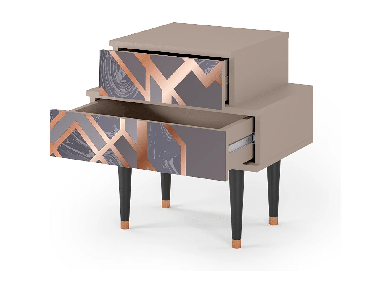 Nachtkastje - 58х58х41 cm - NS1 - Taupe Anatomy, Latte