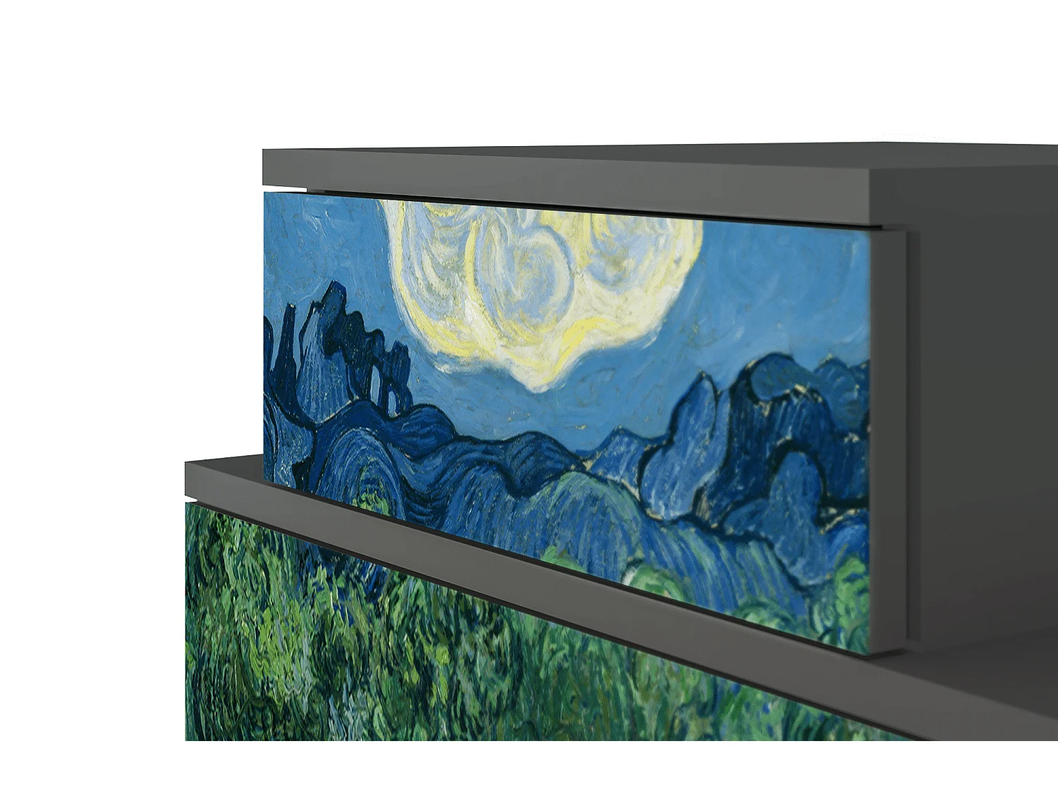 Mesita de noche - 58х58х41 cm - NS1 - The Oil Trees, Antracita