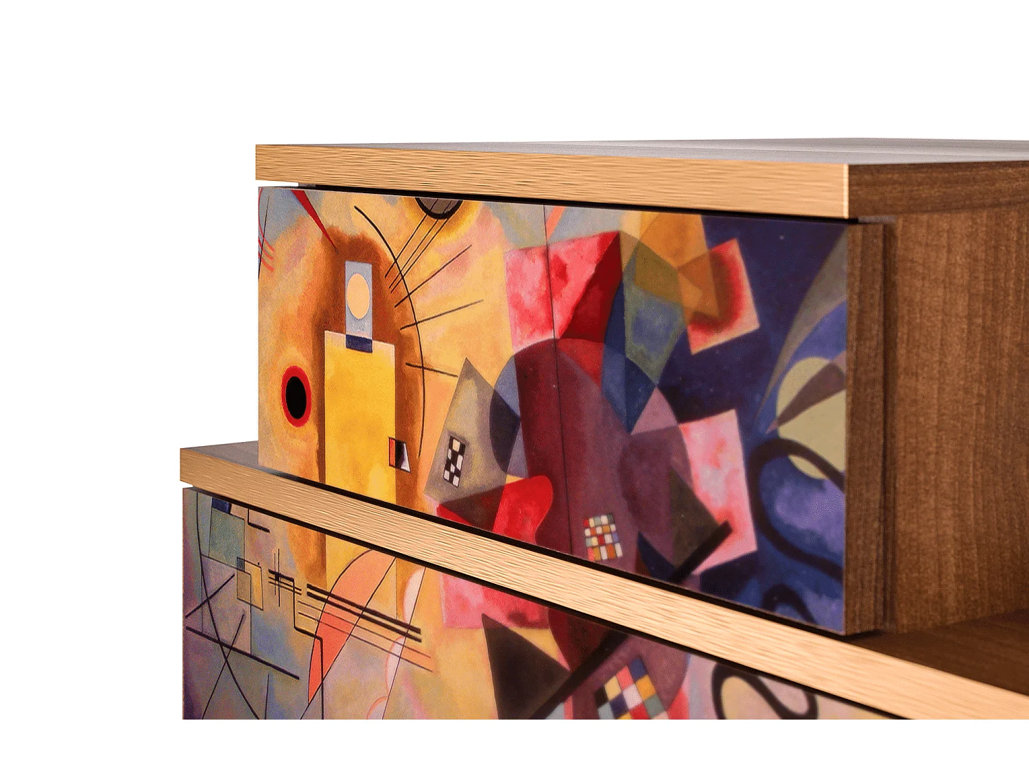 Table de nuit - 58х58х41 cm - NS1 - Modern Art, Noyer