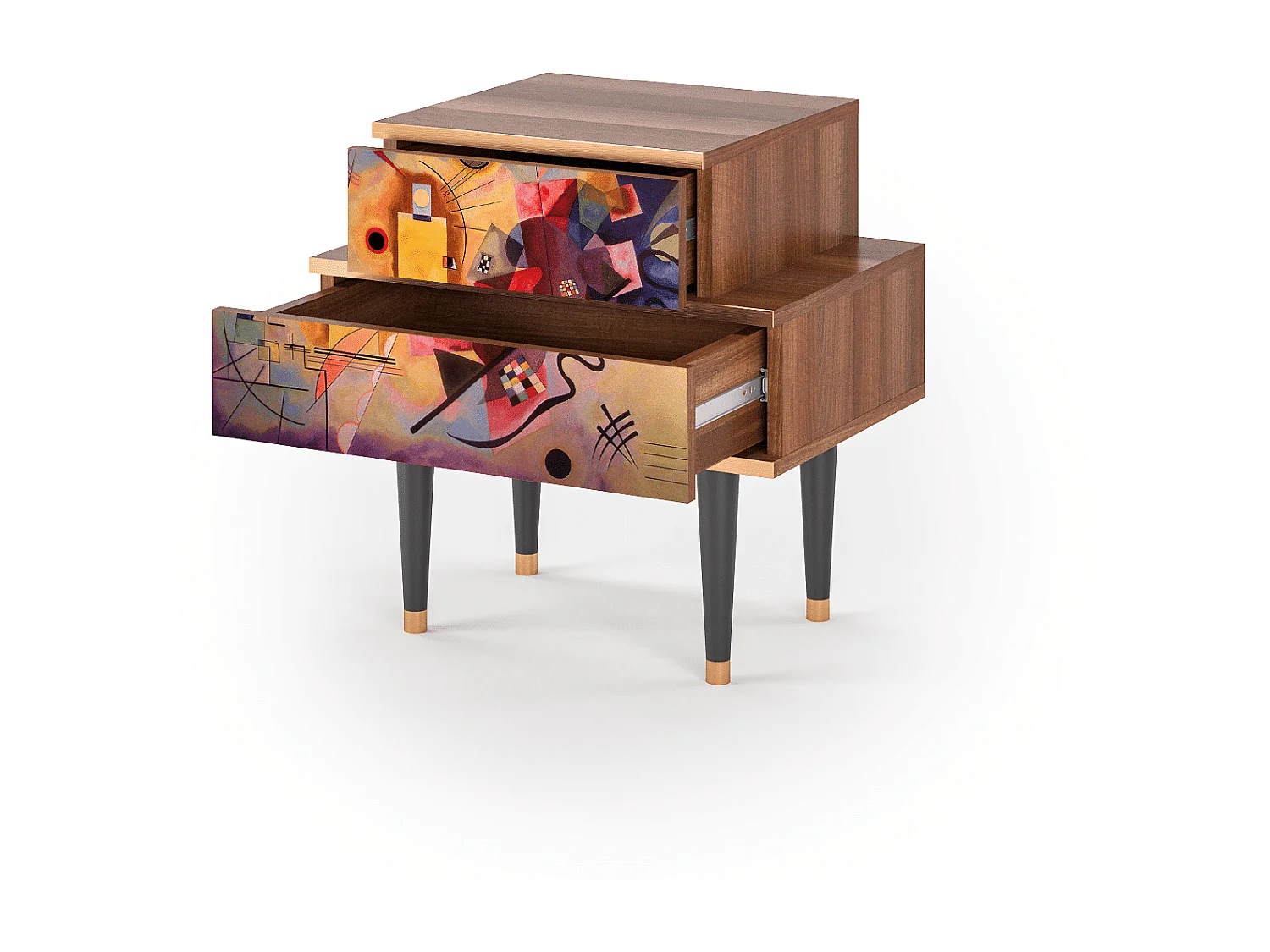 Table de nuit - 58х58х41 cm - NS1 - Modern Art, Noyer