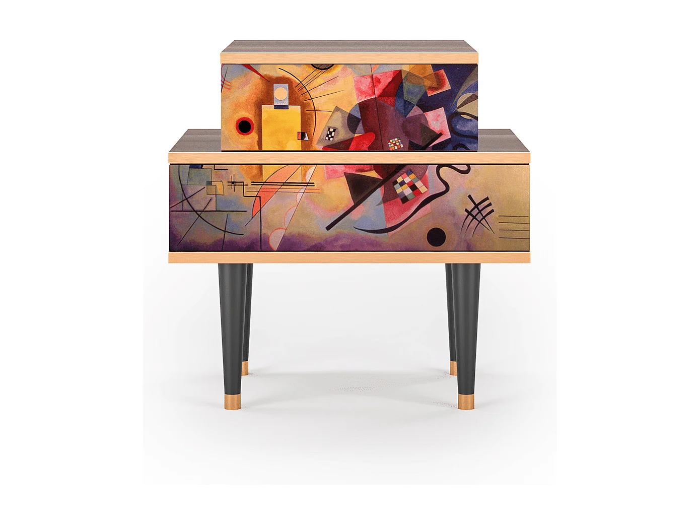 Table de nuit - 58х58х41 cm - NS1 - Modern Art, Noyer