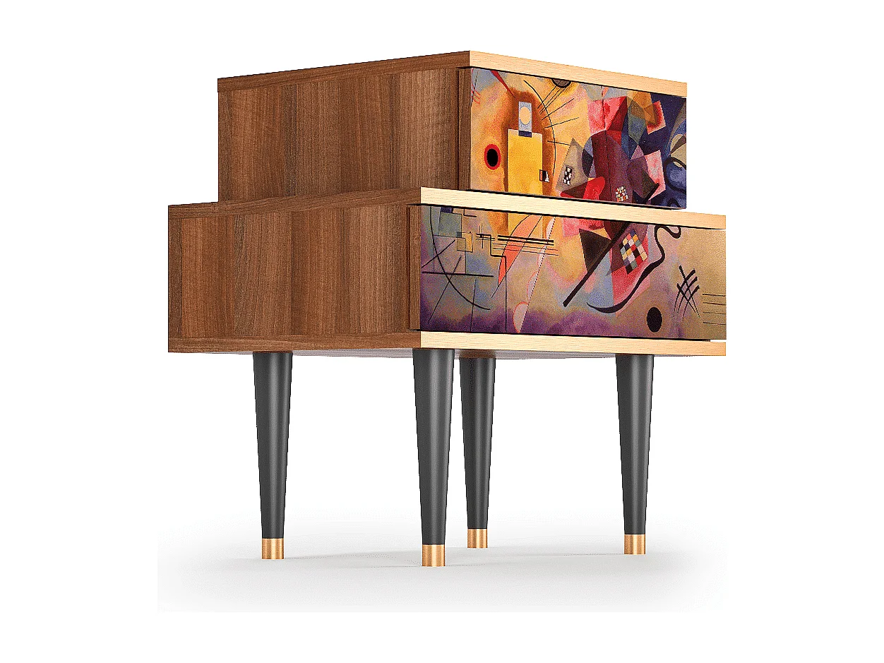 Table de nuit - 58х58х41 cm - NS1 - Modern Art, Noyer