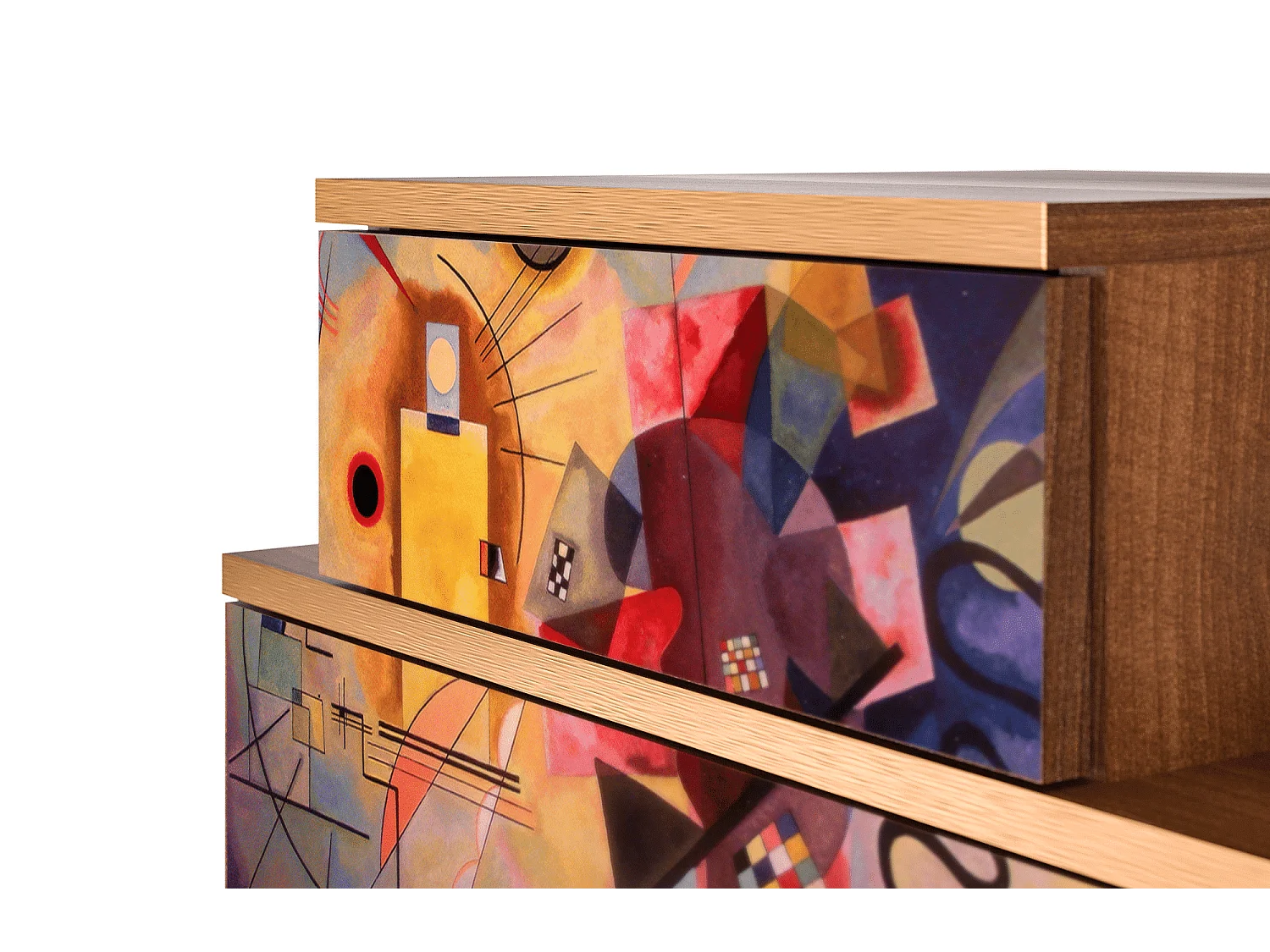 Stolik nocny - 58х58х41 cm - NS1 - Modern Art, Orzech