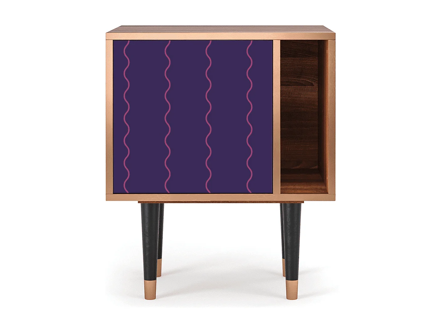 Nachtkastje - 57х69х48 cm - S2 - Grape Maccaroni, Walnoot