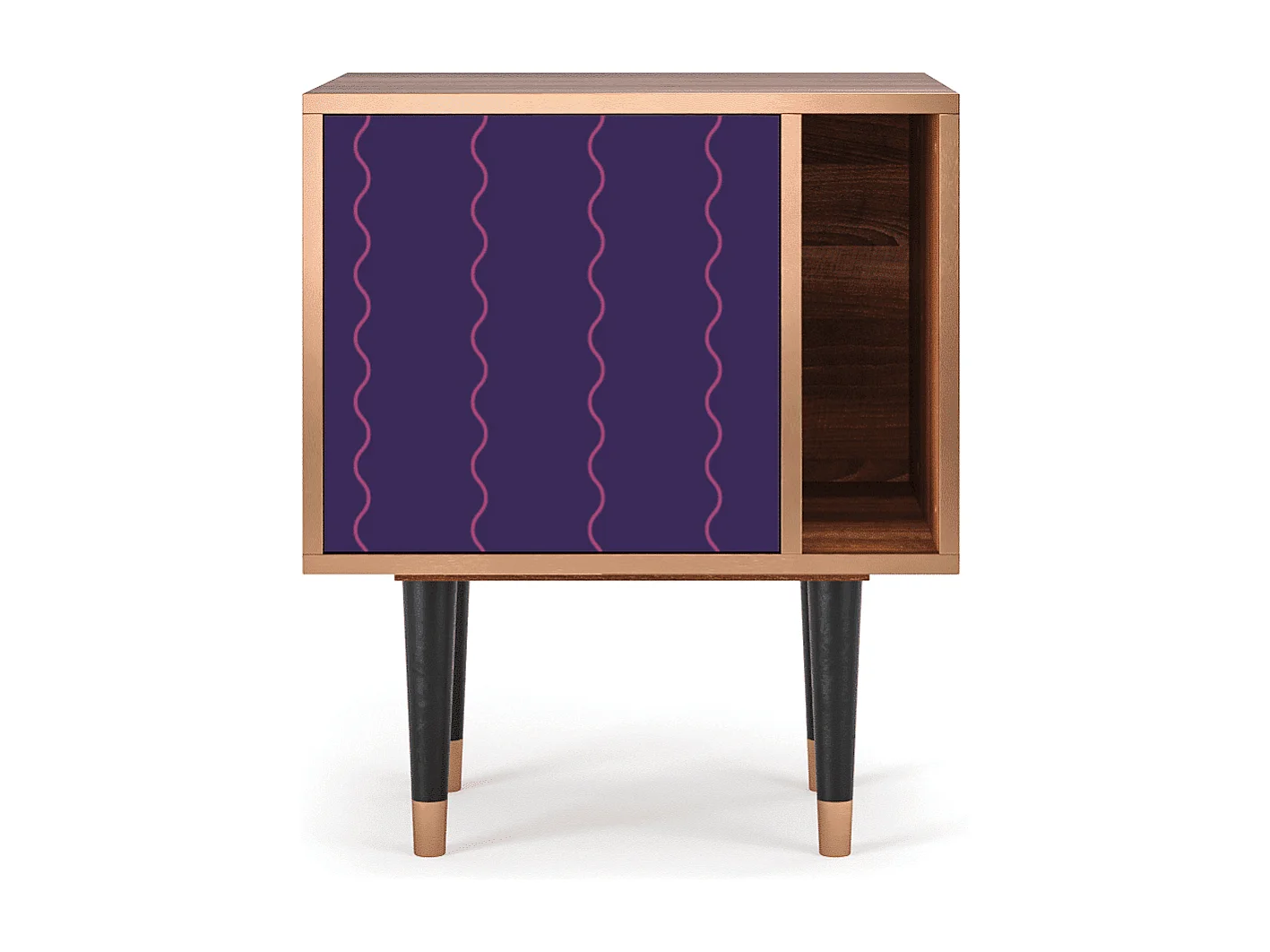 Nachtkastje - 57х69х48 cm - S2 - Grape Maccaroni, Walnoot