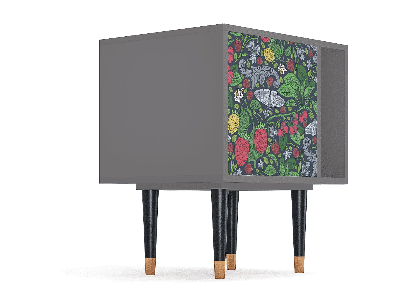 Stolik nocny - 57х69х48 cm - S2 - Alice in Wonderland, Szary