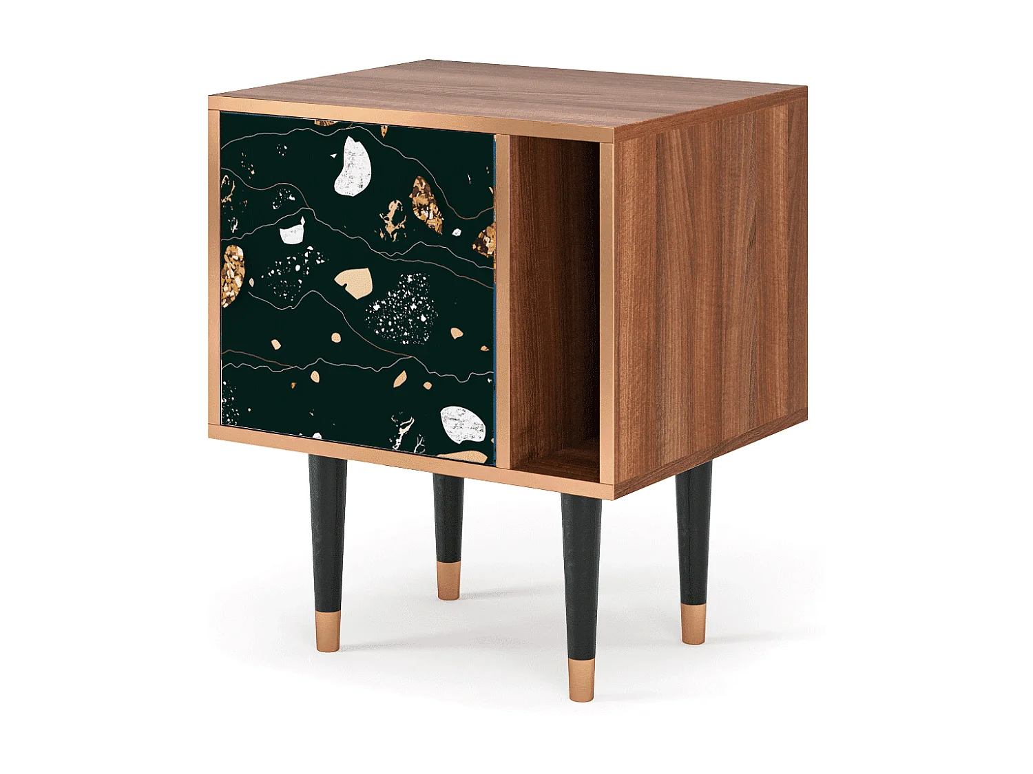 Table de nuit - 57х69х48 cm - S2 - Space Rocks, Noyer