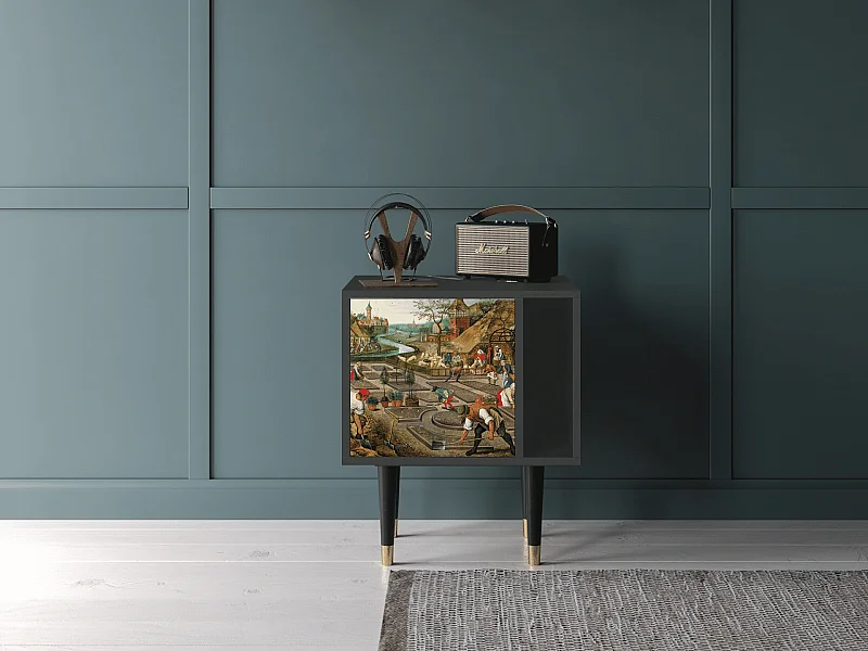 Stolik nocny - 57х69х48 cm - S2 - The Younger - Spring, Antracyt