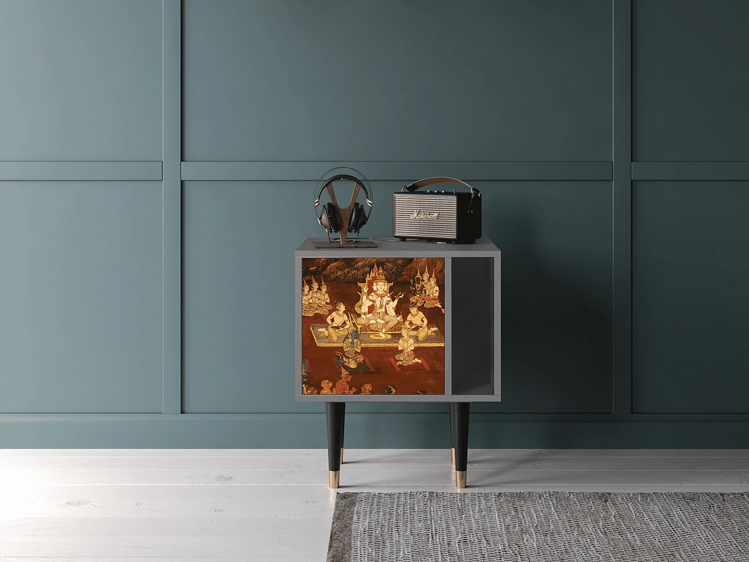 Table de nuit - 57х69х48 cm - S2 - Malyavan, Gris