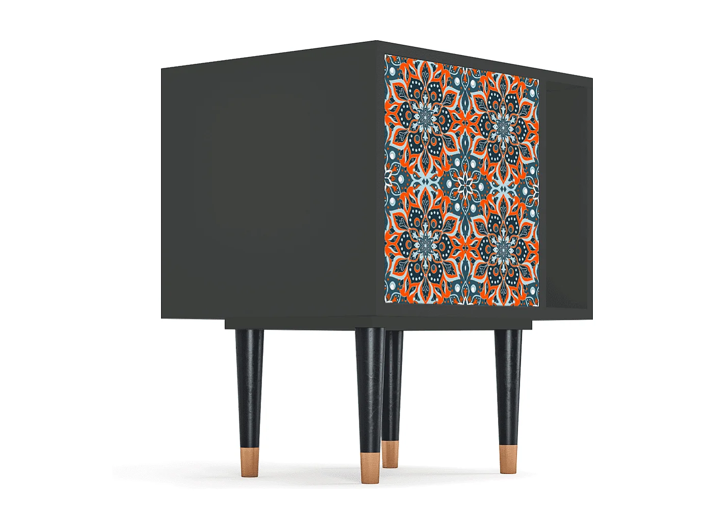 Stolik nocny - 57х69х48 cm - S2 - Fire Beetle, Antracyt