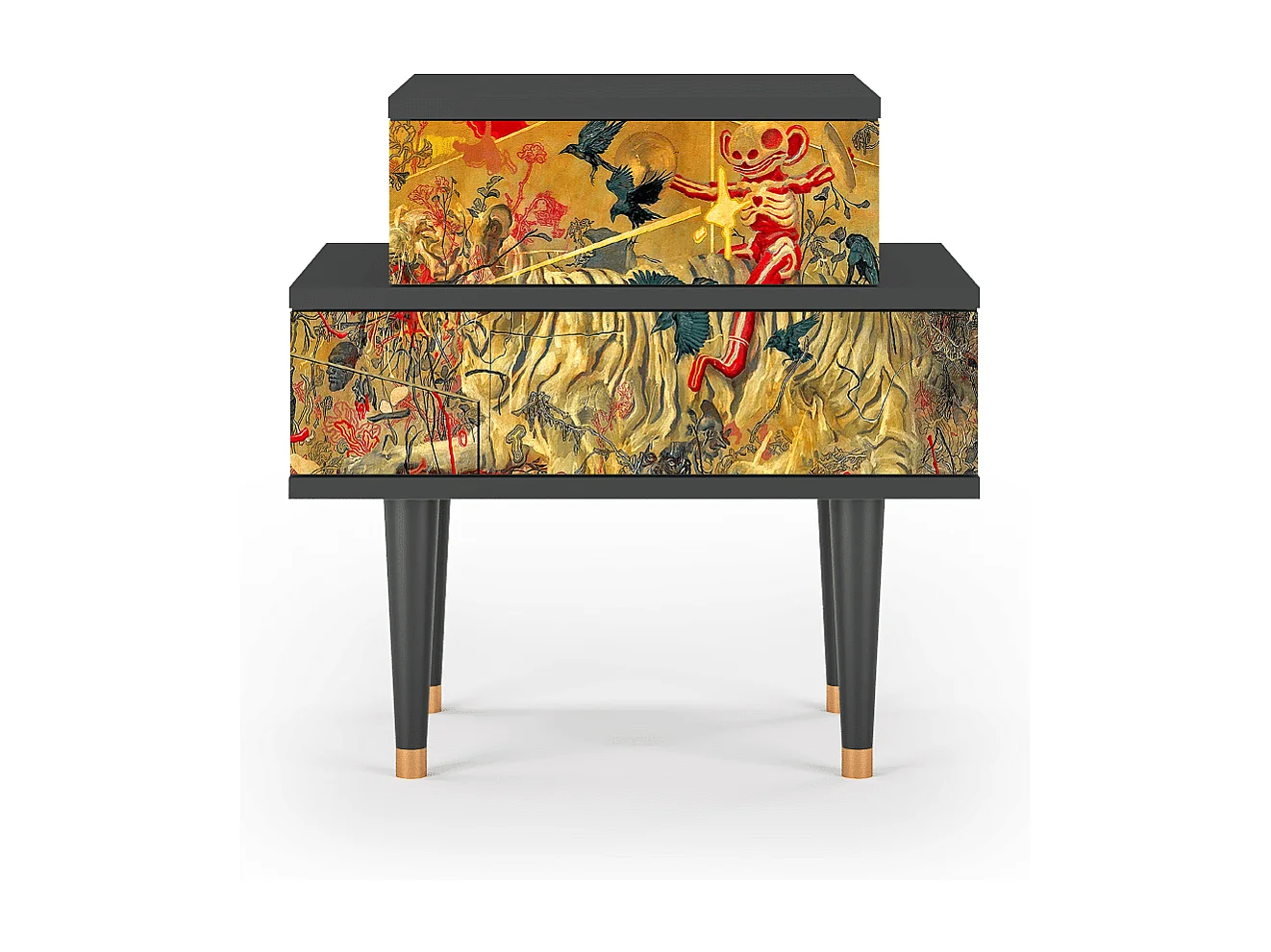 Criado-mudo - 58х58х41 cm - NS1 - Blood by James Jean, Antracite