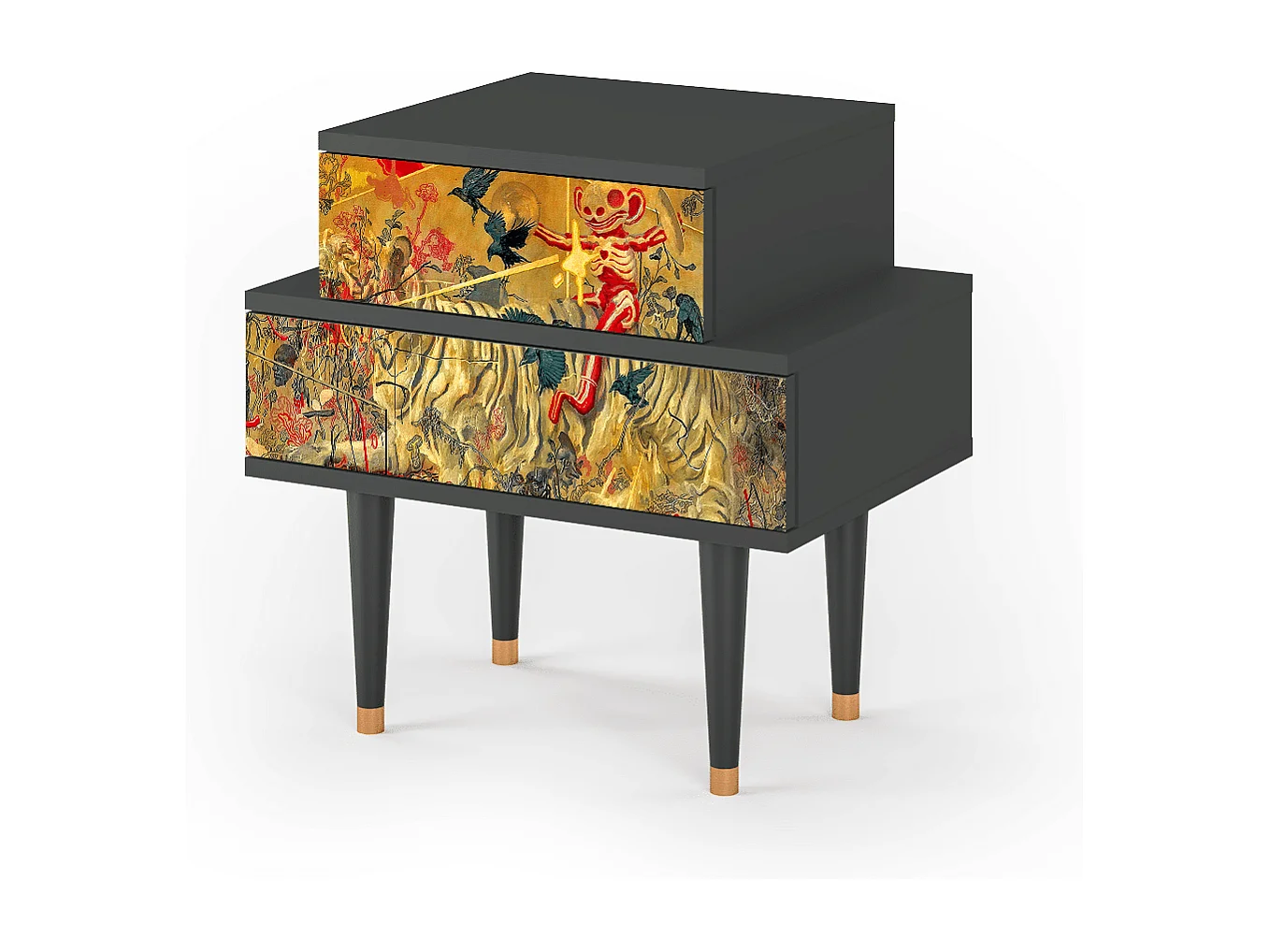 Criado-mudo - 58х58х41 cm - NS1 - Blood by James Jean, Antracite