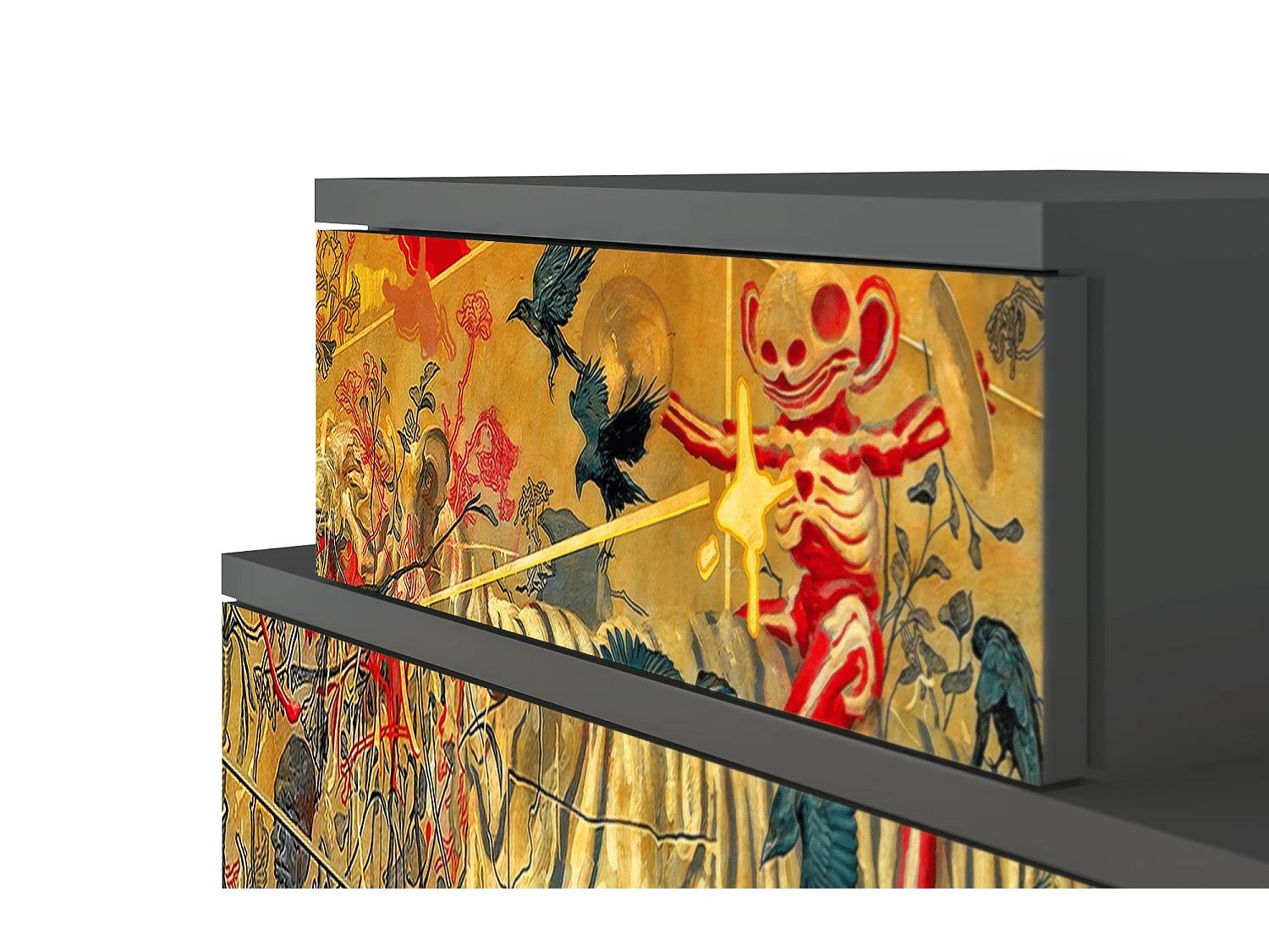 Criado-mudo - 58х58х41 cm - NS1 - Blood by James Jean, Antracite