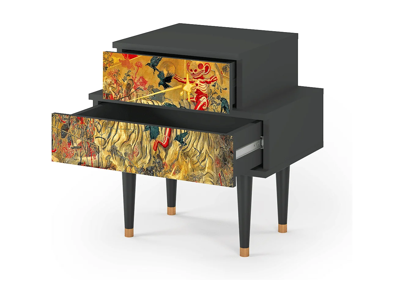 Criado-mudo - 58х58х41 cm - NS1 - Blood by James Jean, Antracite