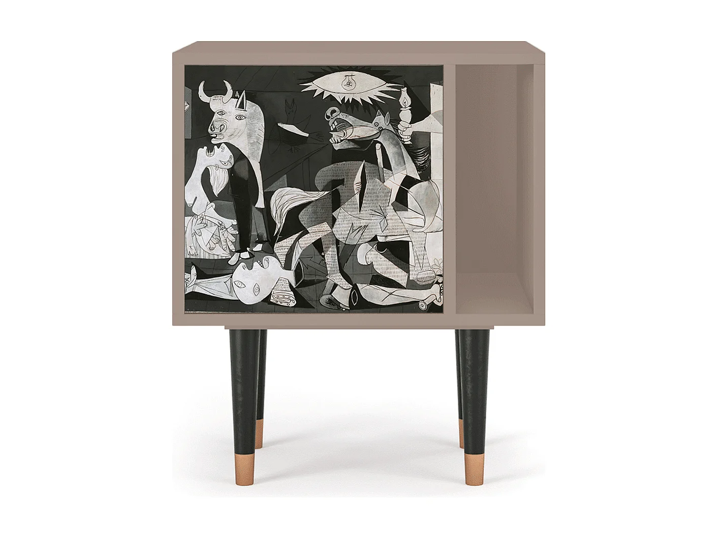 Table de nuit - 57х69х48 cm - S2 - Guernica by Picasso, Latte