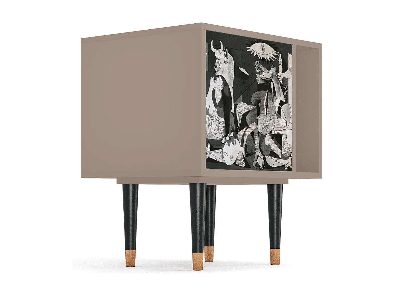 Table de nuit - 57х69х48 cm - S2 - Guernica by Picasso, Latte
