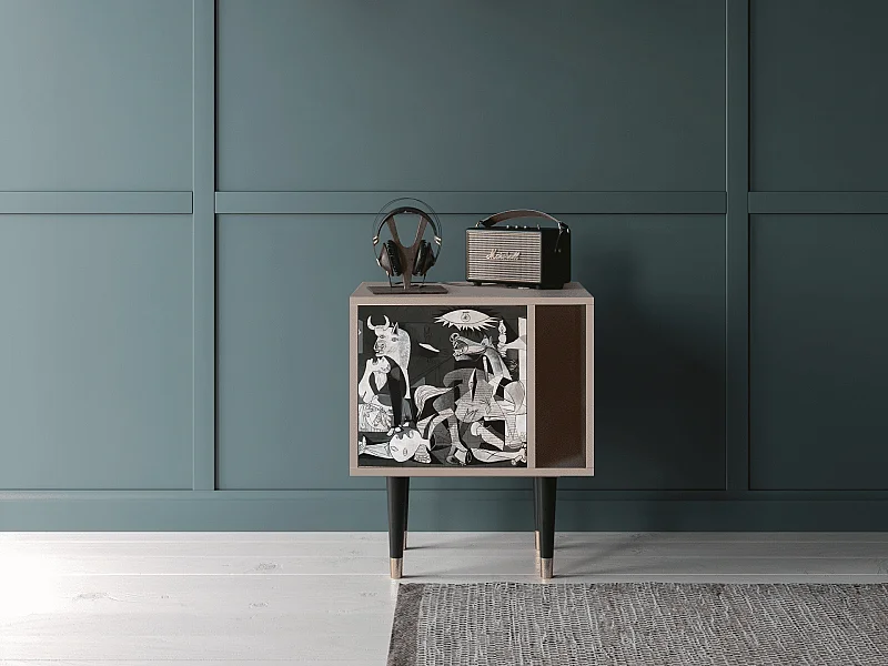 Table de nuit - 57х69х48 cm - S2 - Guernica by Picasso, Latte