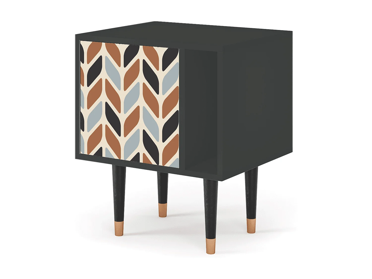 Table de nuit - 57х69х48 cm - S2 - Beige Laure, Anthracite