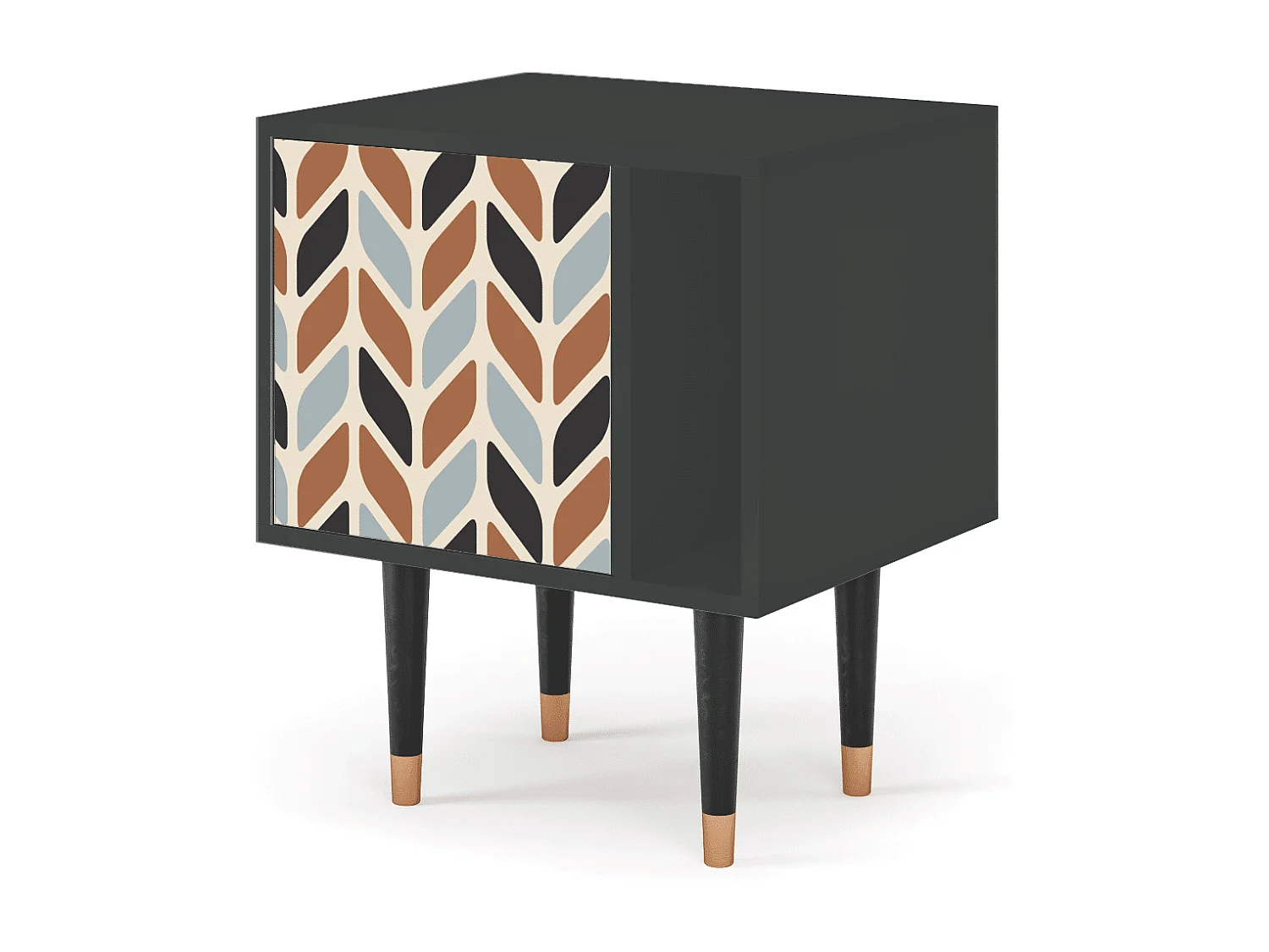 Mesita de noche - 57х69х48 cm - S2 - Beige Laure, Antracita