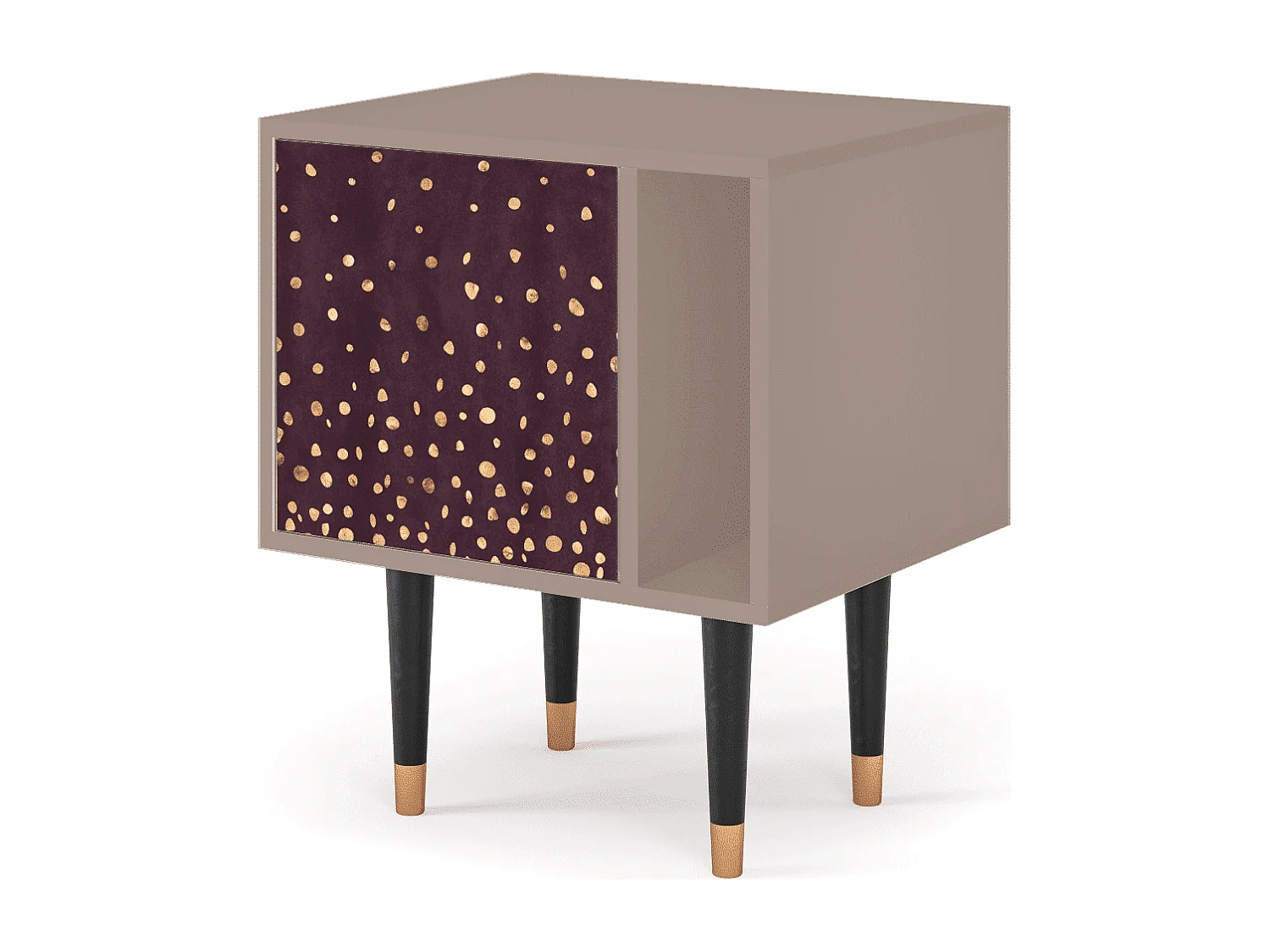 Stolik nocny - 57х69х48 cm - S2 - Glowworms, Latte