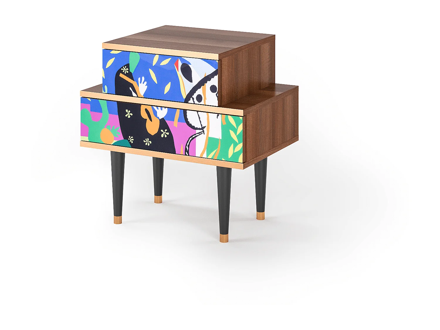 Nachtkastje - 58х58х41 cm - NS1 - La Tristesse du Roi, Walnoot