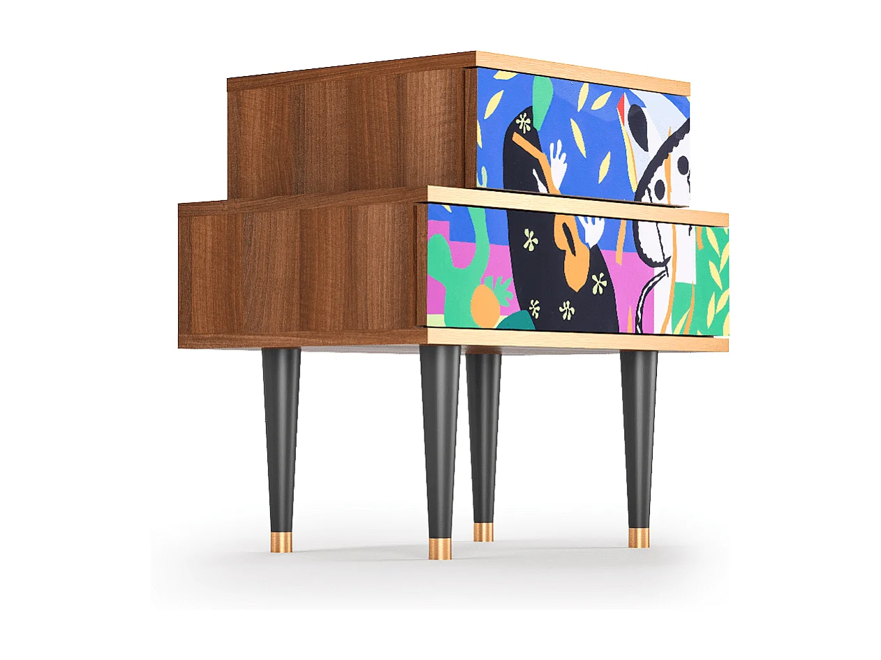 Nachtkastje - 58х58х41 cm - NS1 - La Tristesse du Roi, Walnoot