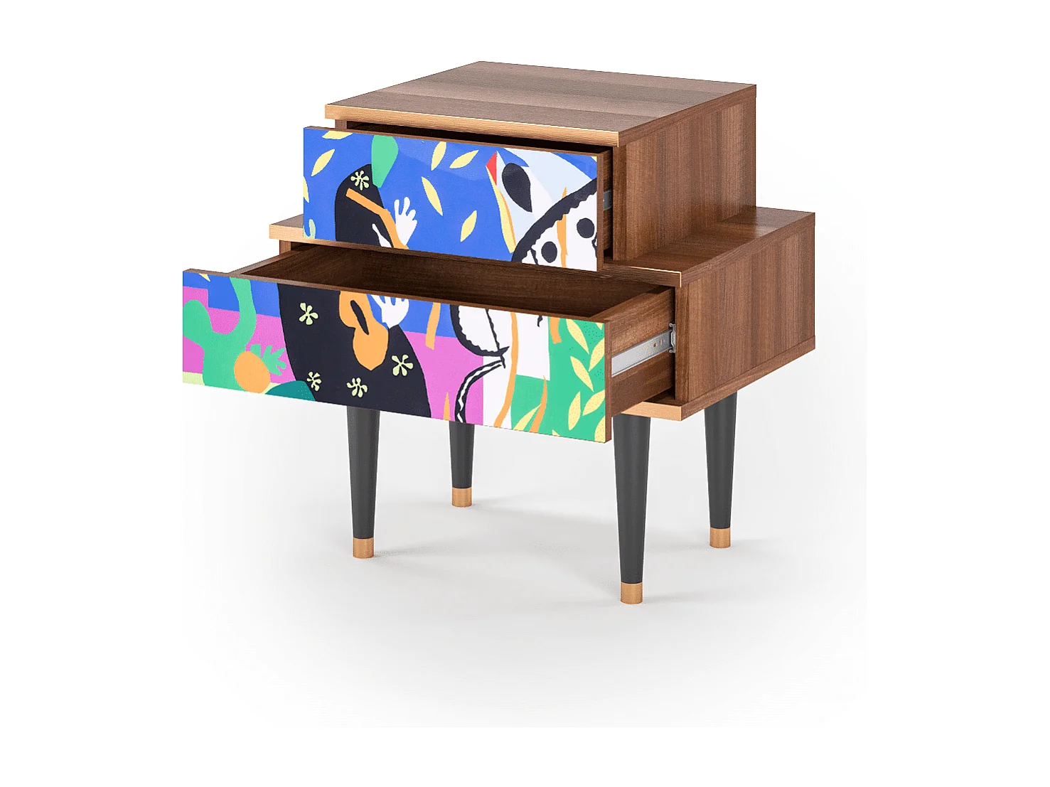 Nachtkastje - 58х58х41 cm - NS1 - La Tristesse du Roi, Walnoot