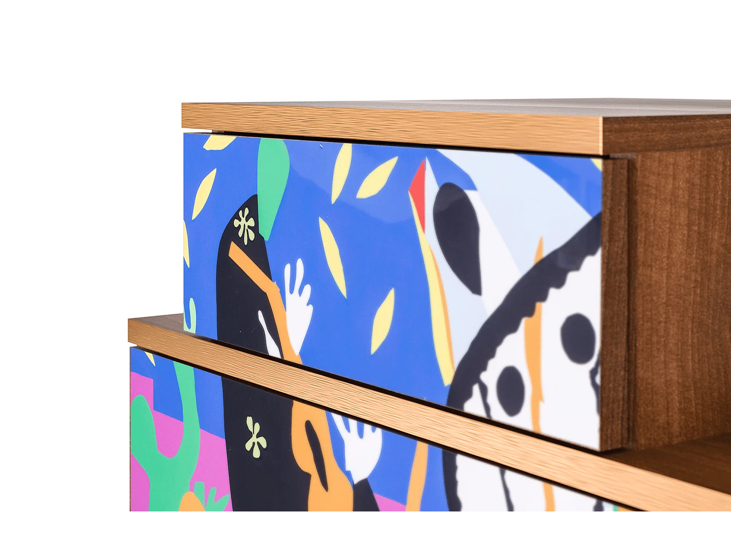 Stolik nocny - 58х58х41 cm - NS1 - La Tristesse du Roi, Orzech