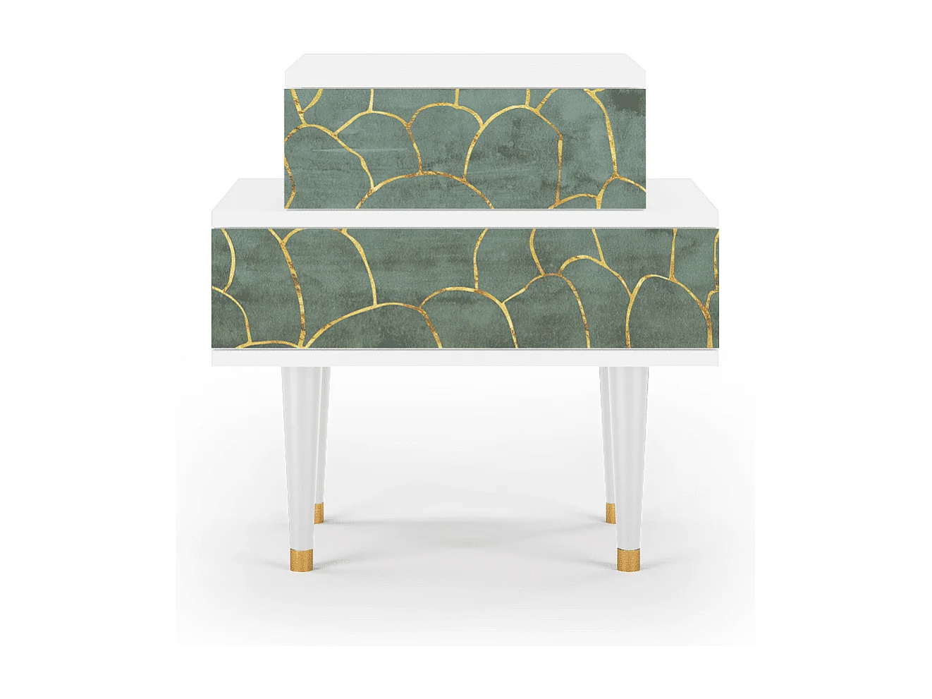 Nachtkastje - 58х58х41 cm - NS1 - Magnificent Water Lily, Wit