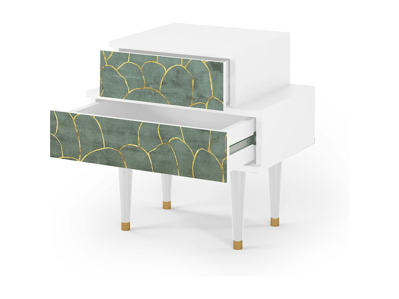 Nachtkastje - 58х58х41 cm - NS1 - Magnificent Water Lily, Wit