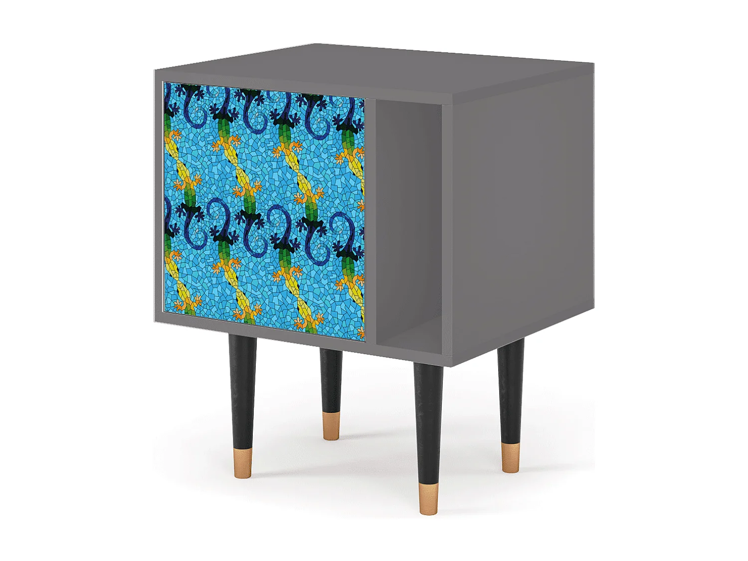 Table de nuit - 57х69х48 cm - S2 - Gaudi's Lizard, Gris