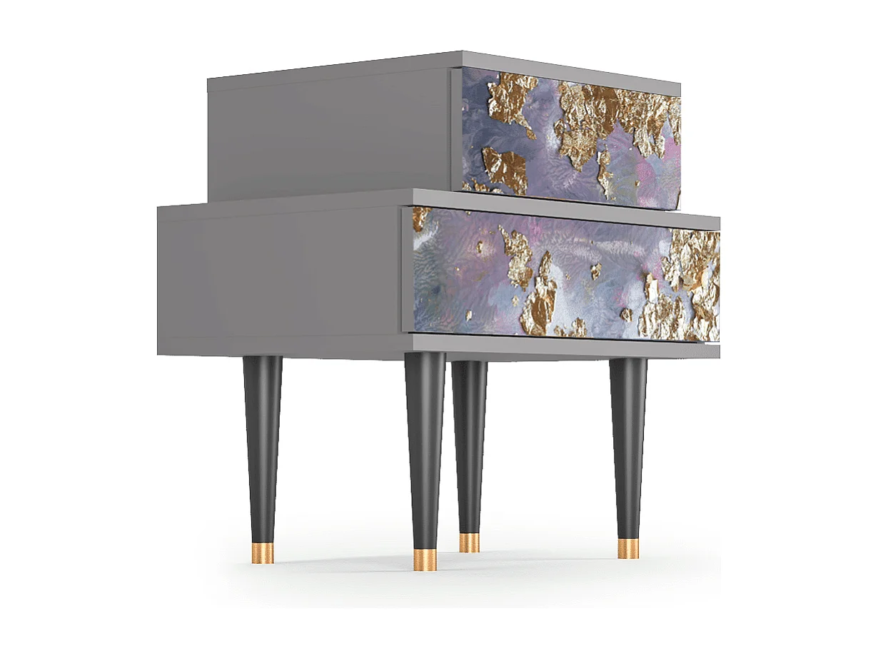 Nachttisch - 58х58х41 cm - NS1 - Planet Earth, Grau