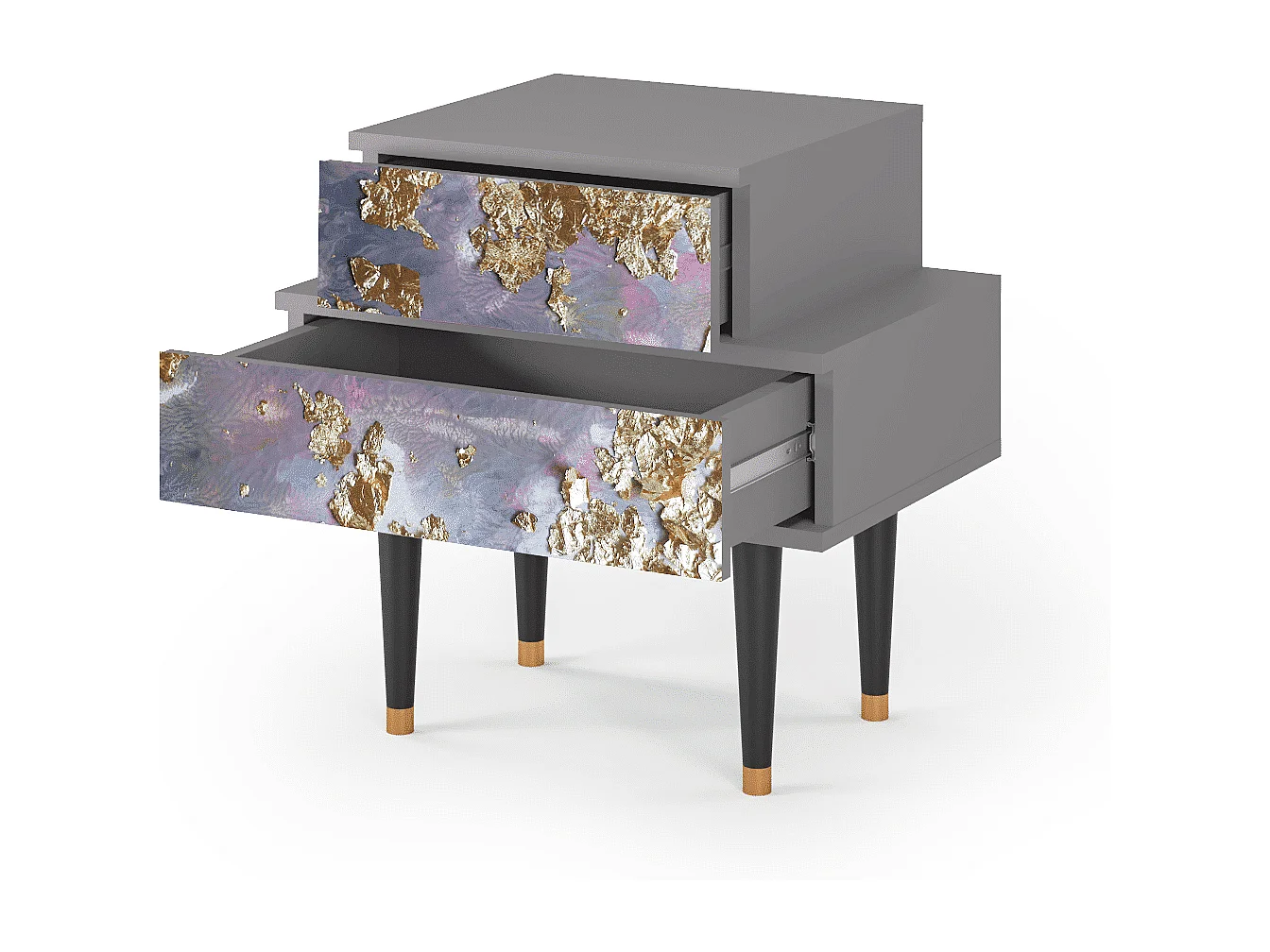 Nachttisch - 58х58х41 cm - NS1 - Planet Earth, Grau