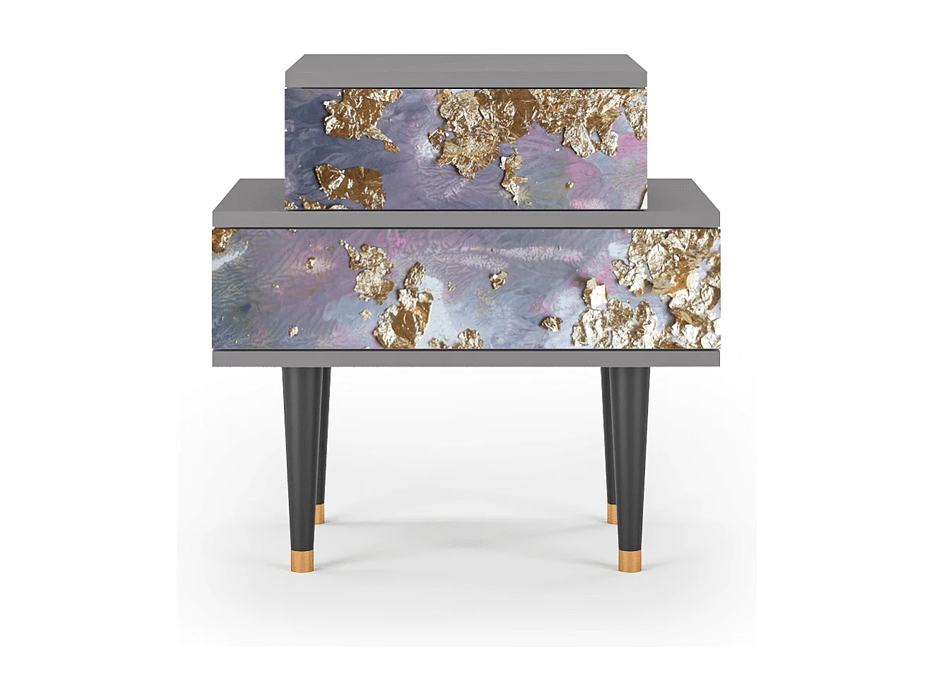 Criado-mudo - 58х58х41 cm - NS1 - Planet Earth, Cinza