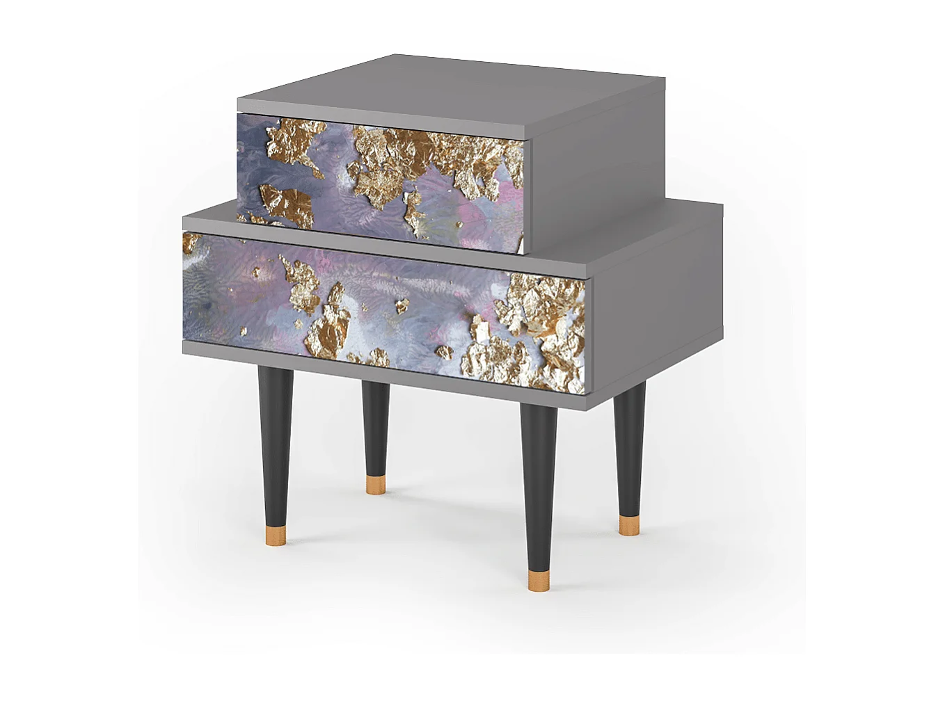 Criado-mudo - 58х58х41 cm - NS1 - Planet Earth, Cinza